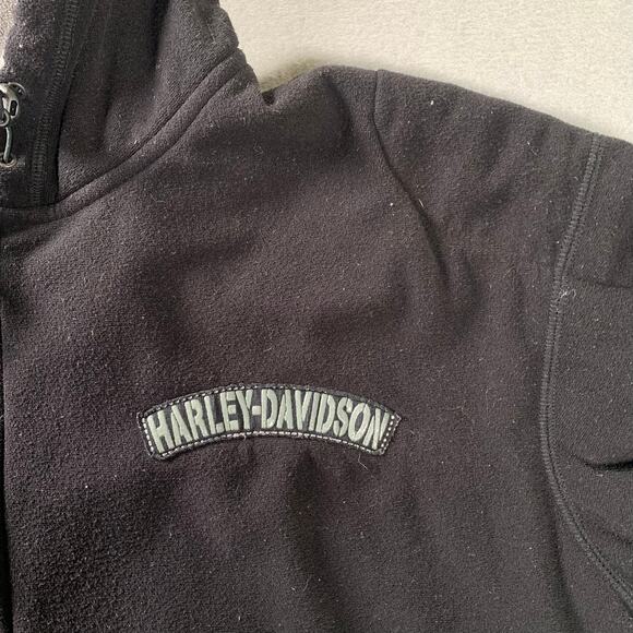 Harley Davidson Jacket Mens XL Fleece Hooded HD Motorcycles Eagle Logo Zip Coat - Picture 5 of 16